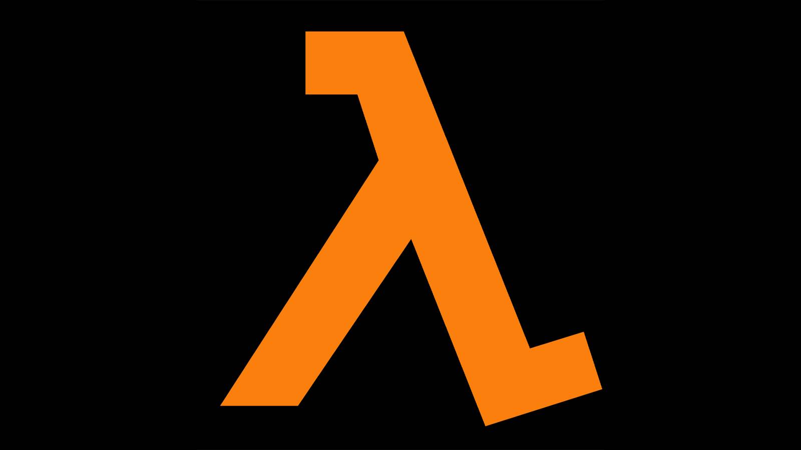 Half-Life Lambda logo on black background