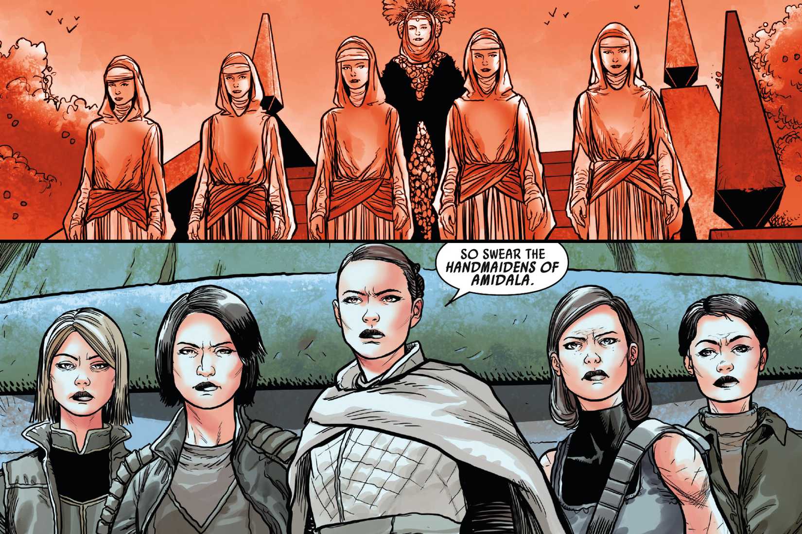 Handmaidens of Amidala Return in Darth Vader Comic Art