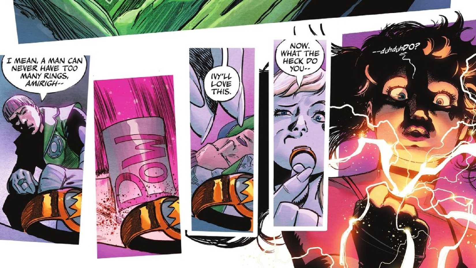 Harley Quinn obtains a Speed Force ring in DC KO #2