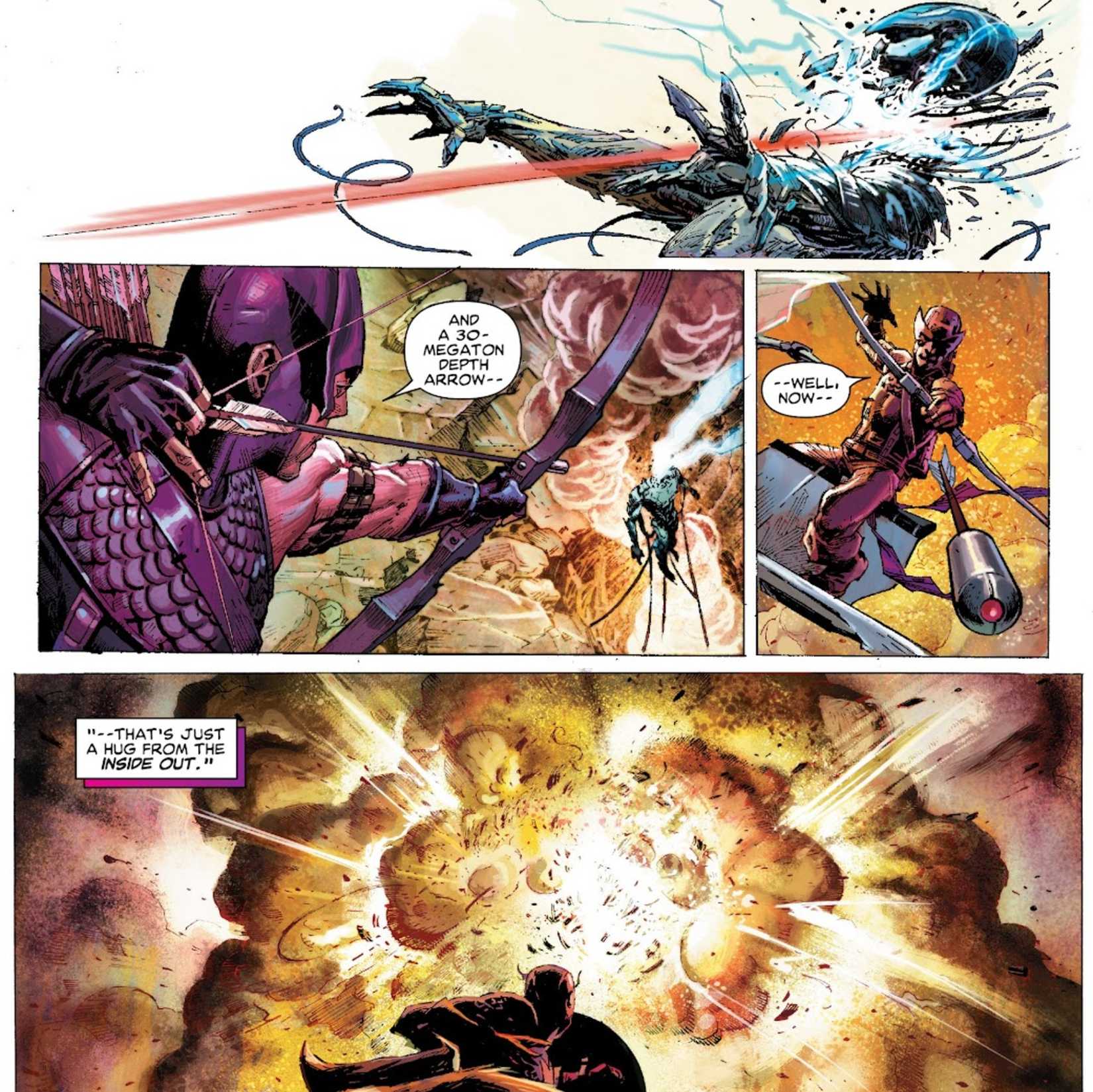 hawkeye takes out ultron