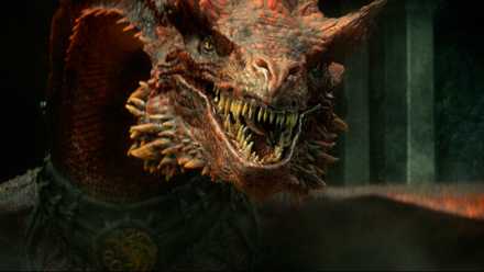 Caraxes roaring in House of the Dragon.