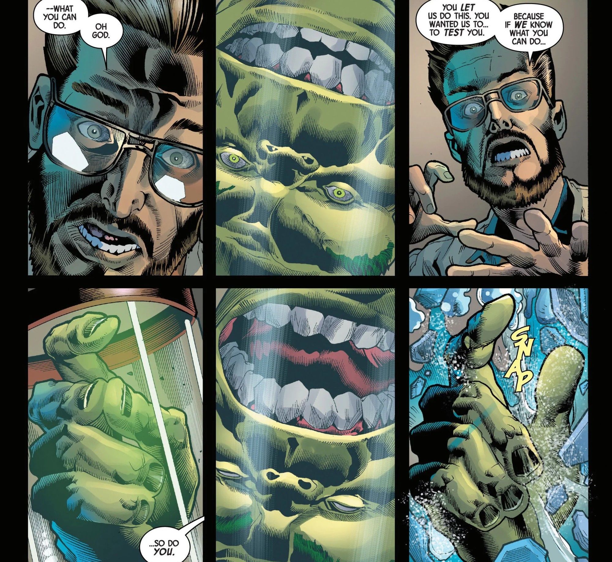 hulk proves he can control his body even cut apart