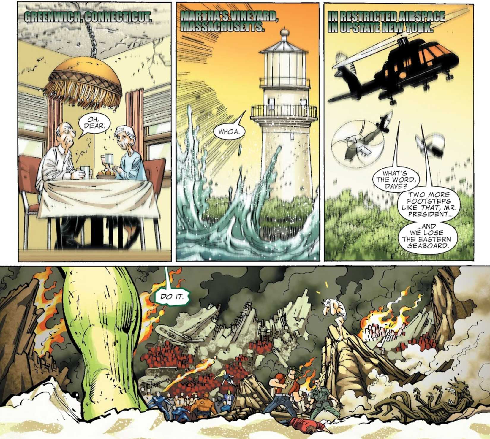 hulk's green scar causes earthquakes with a footstep 2