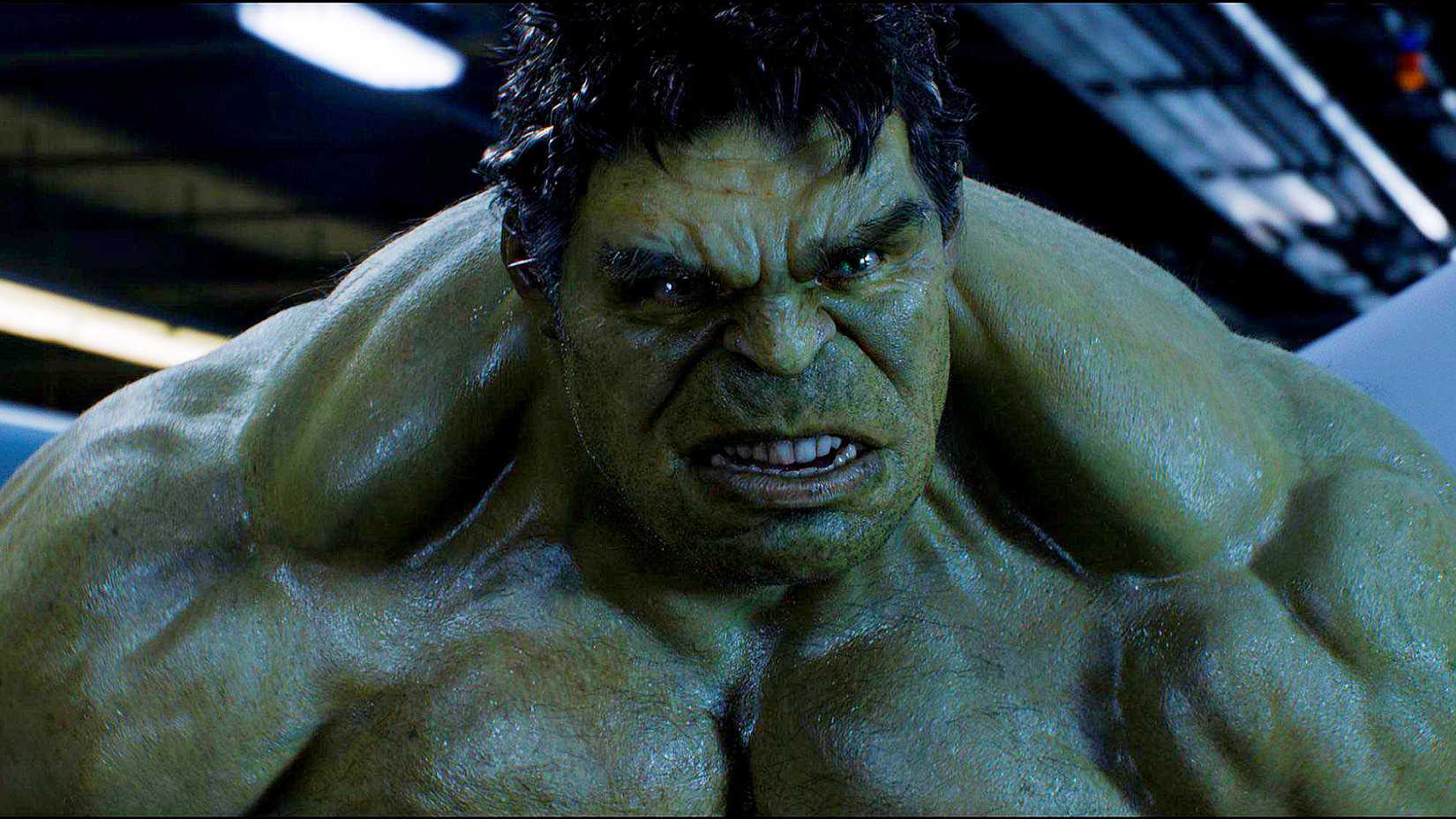 Hulk snarling at the camera in The Avengers 2012