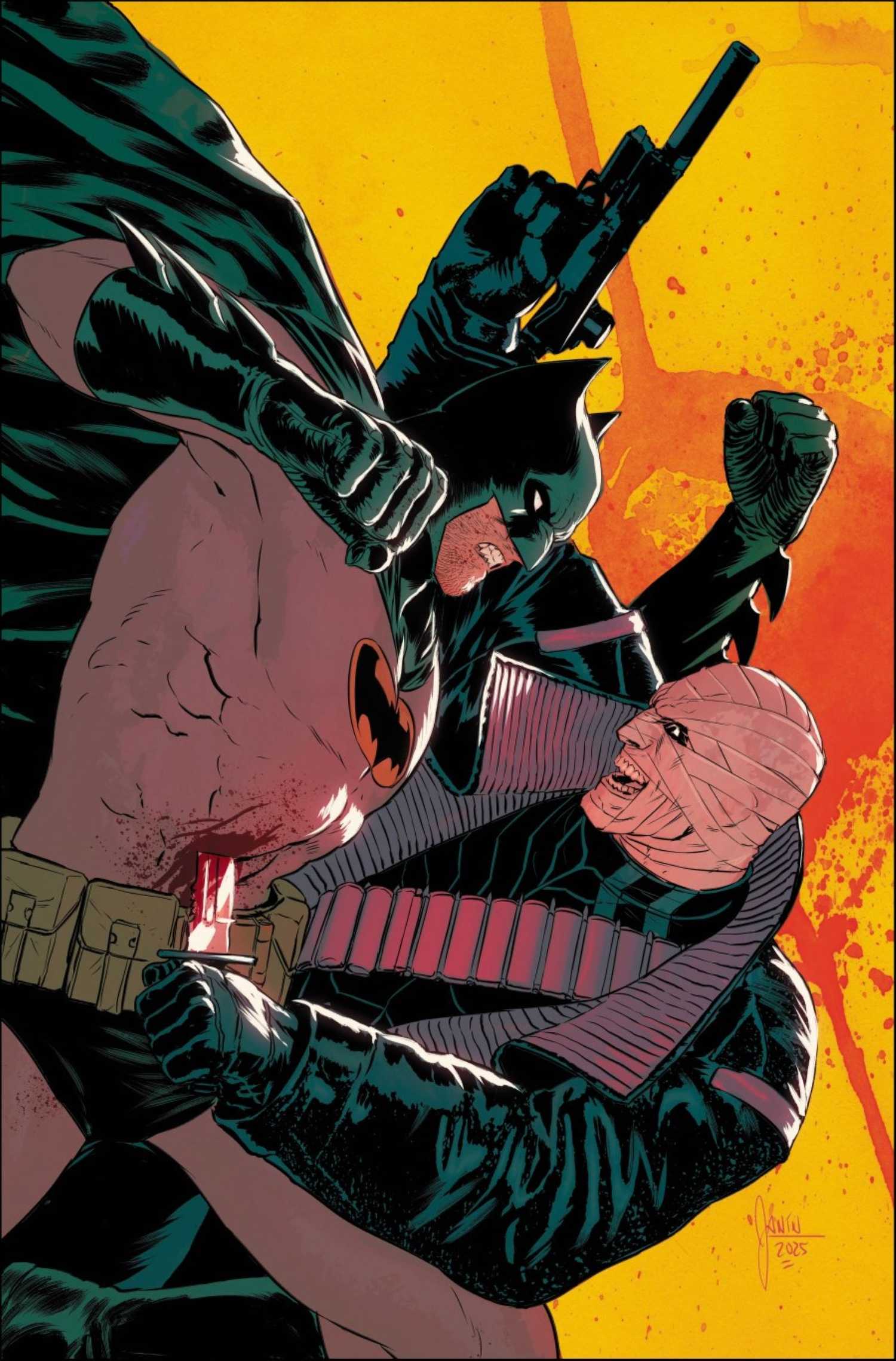 Hush stabs Batman in the stomach Batman #163 Hush 2 variant cover art