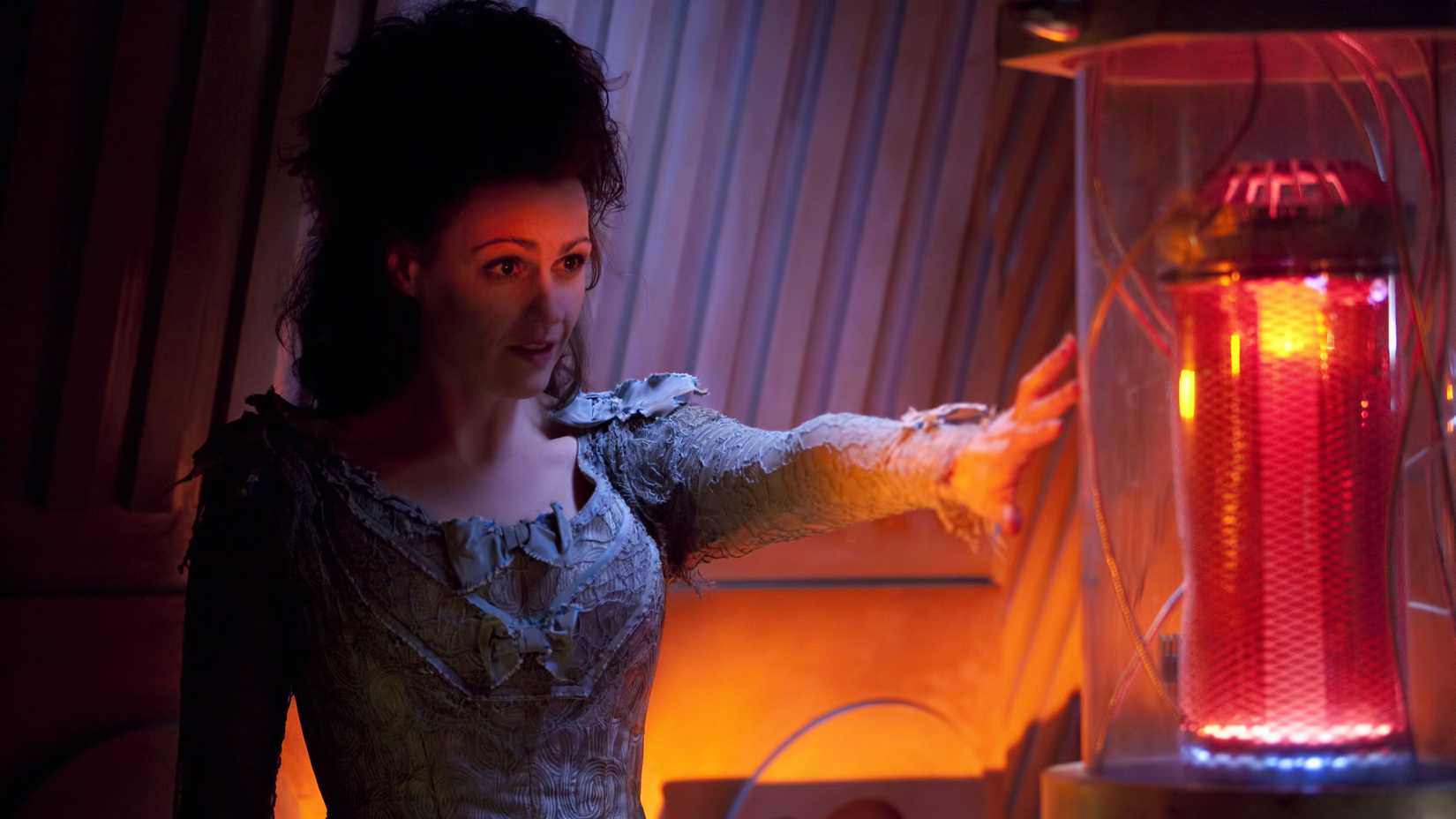 Idris, an anthropomorphic version of the TARDIS, admires the craftsmanship of his spaceship in Doctor Who Season 6 Episode 4,