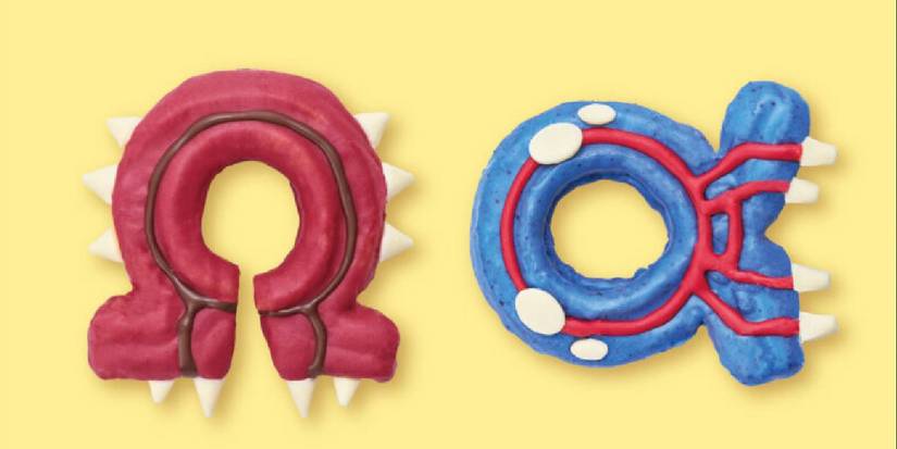 Pokémon Pikachu Sweets Pokémon Cafe Red and Blue Donuts from Mega Dimension Legends Z-A menu