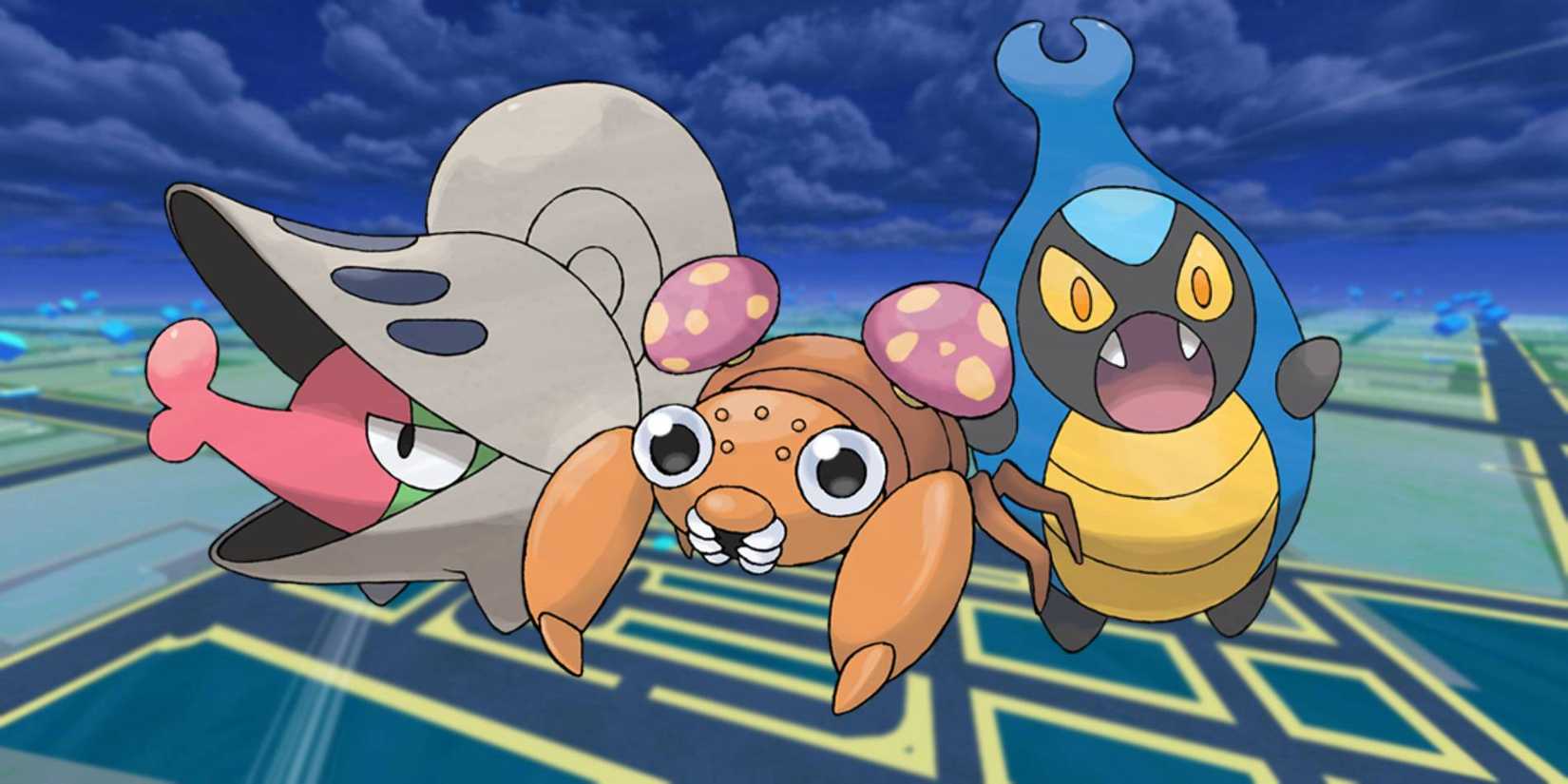 Pokémon GO Paras, Shelmut, and Karrablast from Enchanted Hollow event