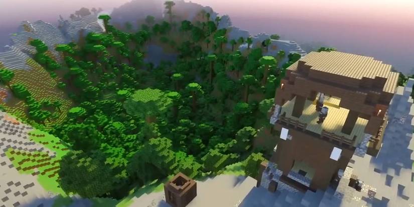 Minecraft Jungle Crater Overlook Jungle world seed