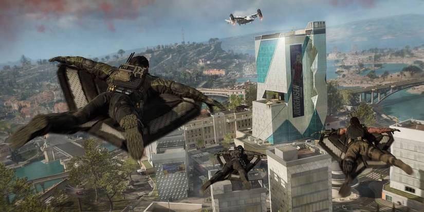 Call of Duty Black Ops 7 players dropping into Avalon Endgame map
