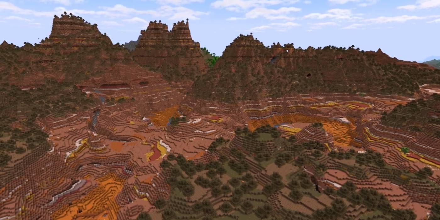Minecraft Massive Mesa Valley Badlands world seed