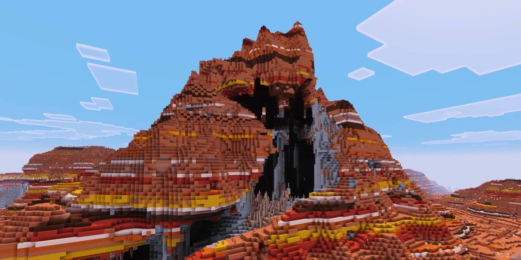 Minecraft Mouth of the Beast badlands biome seed