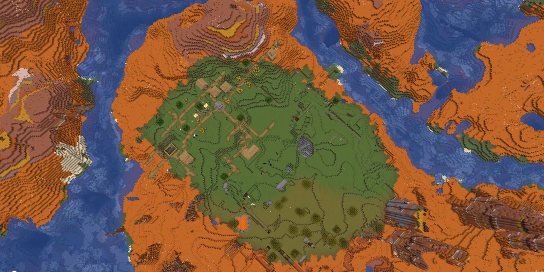 Minecraft Struggling Mining Badlands biome world seed