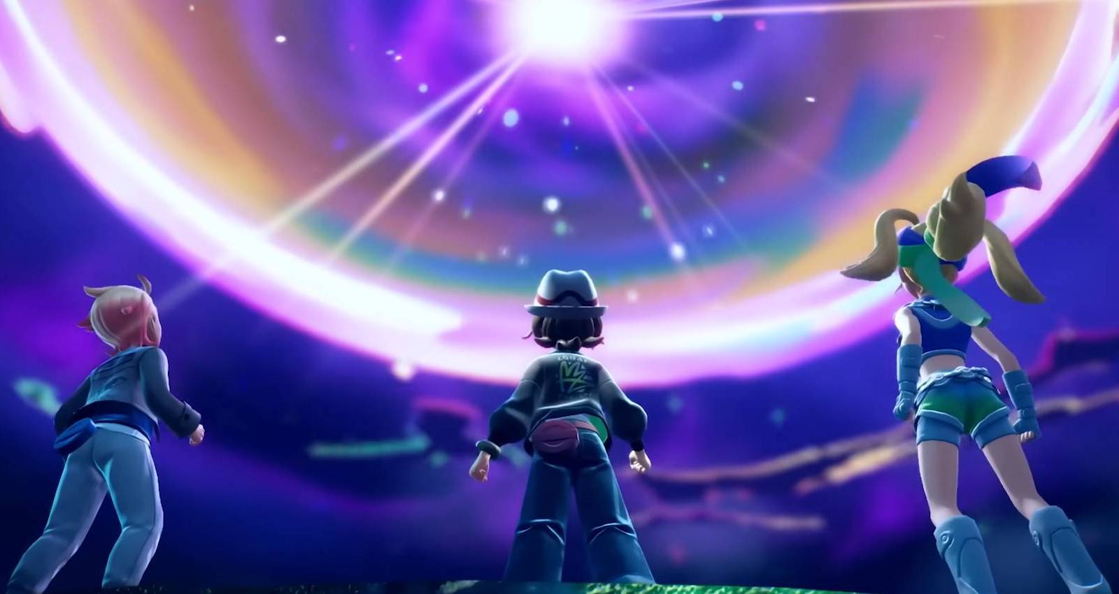 Pokémon Legends Z-A three trainers facing down threat in Mega Dimensions DLC
