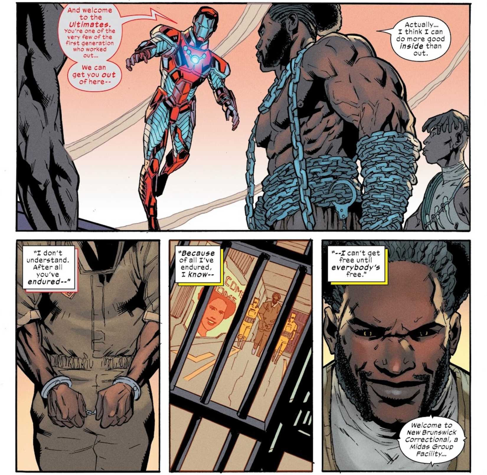 iron man and luke cage debate the future in the ultimates