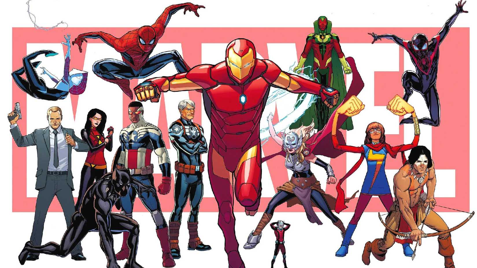 Iron Man leads a new generation of heroes in All New All Different Marvel banner