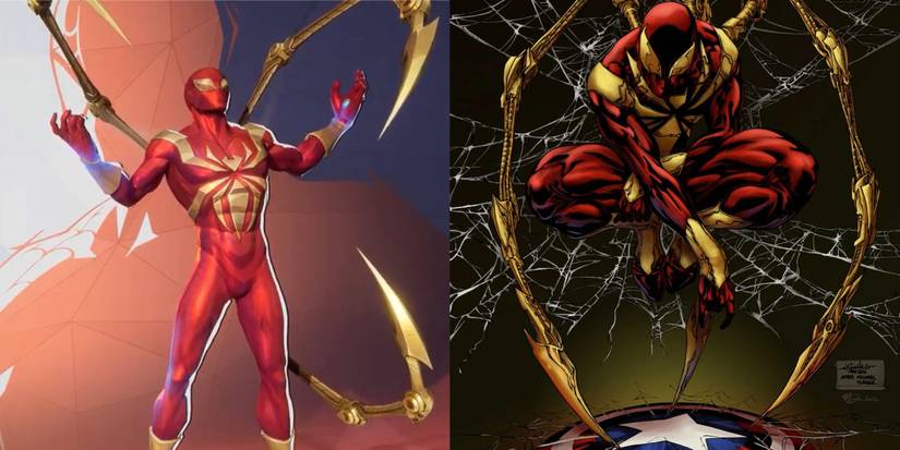 Iron Spider Emote Compared To Iron Spider Civil War Comics Costume