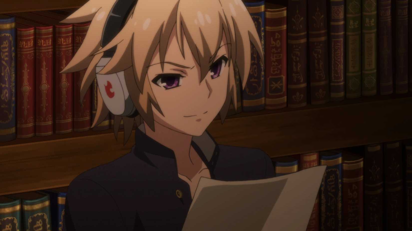 Izayoi Sakamaki (from Problem Children Are Coming From Another World, Aren't They) reading a letter