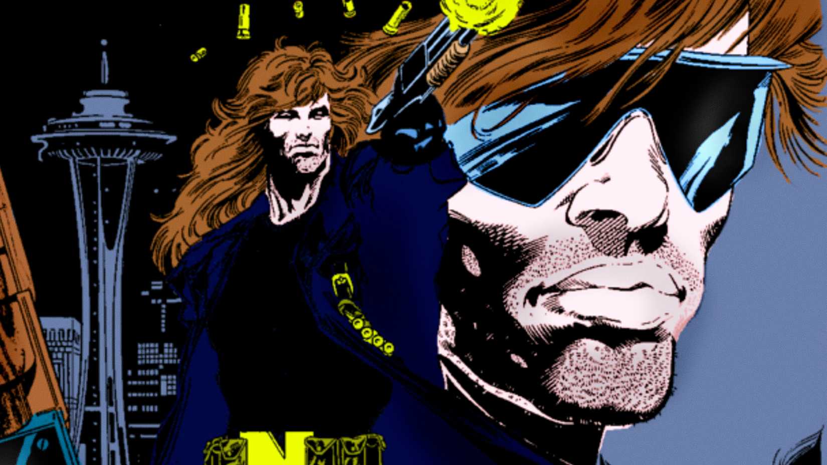 Jack Monroe aka Nomad shoots a shotgun wearing sunglasses