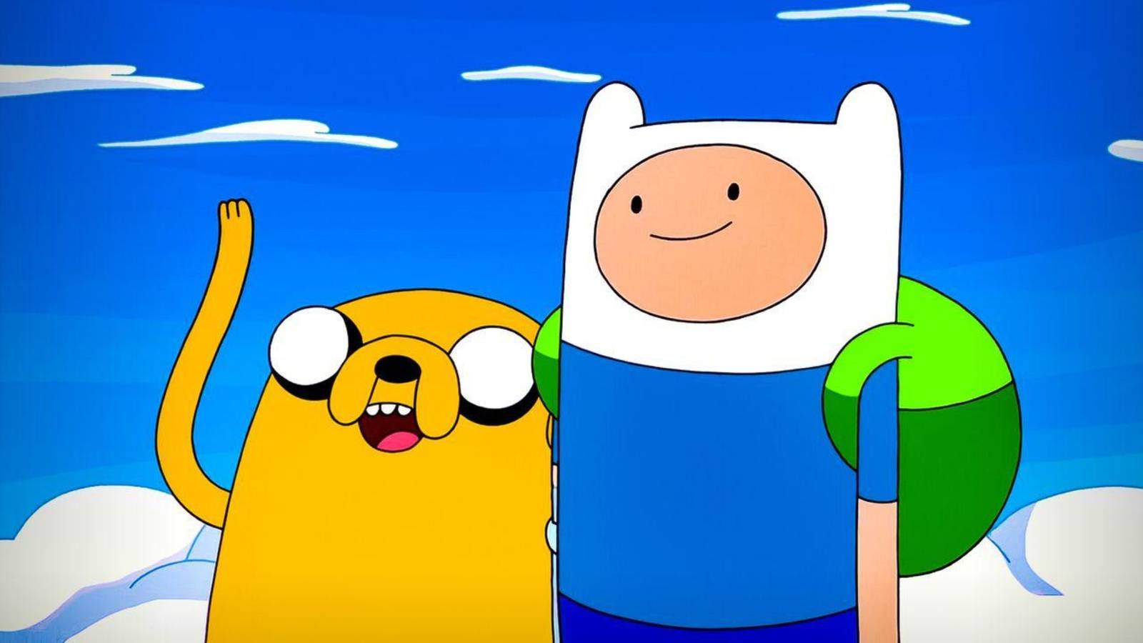 Jake and Finn staring at clouds in Adventure Time
