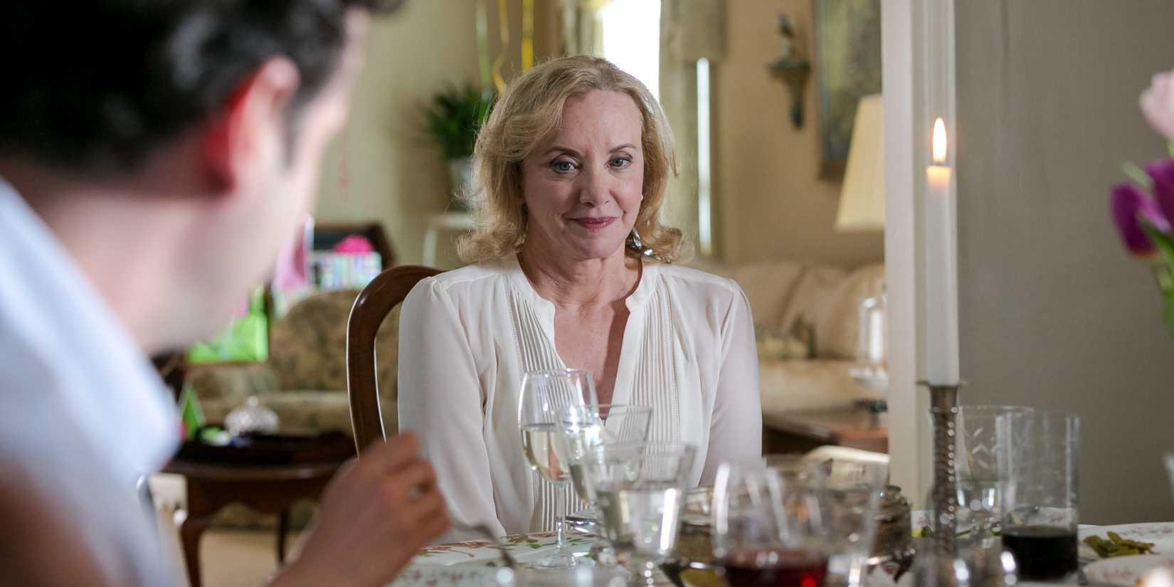 Janet Talbot (J. Smith-Cameron) at the head of a dining room table in Rectify
