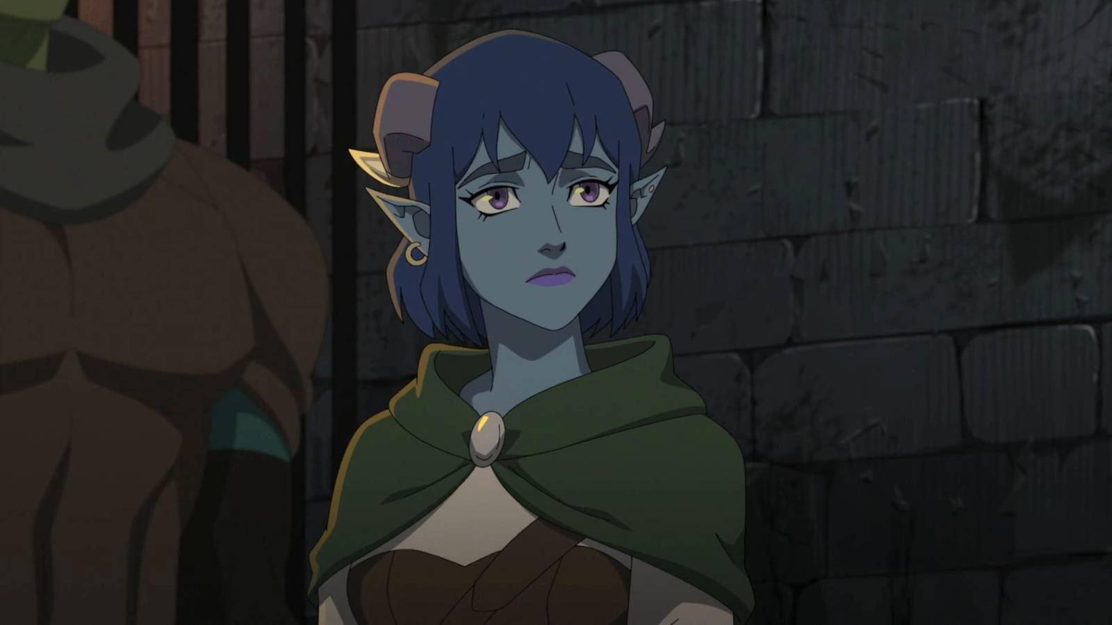 Jester Lavorre looking off to the side in The Mighty Nein episode 4