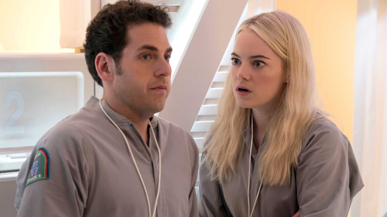 Jonah Hill e os personagens de Emma Stone em Maniac 2018