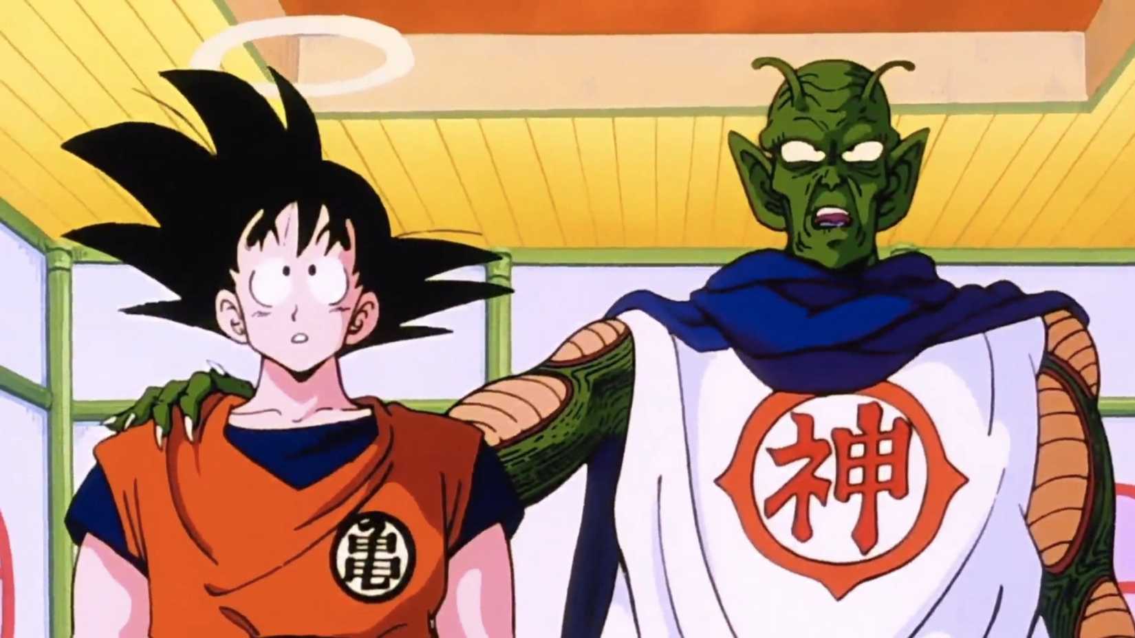 Dieu et Goku dans Dragon Ball Z