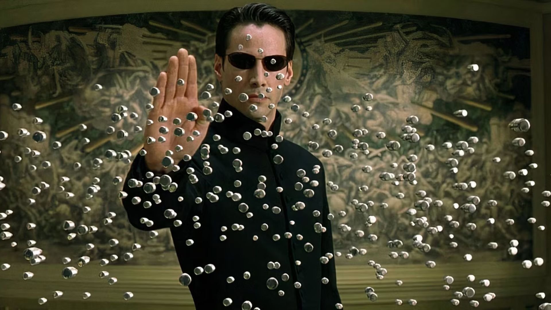 Keanu Reeves como Neo em Matrix Reloaded.