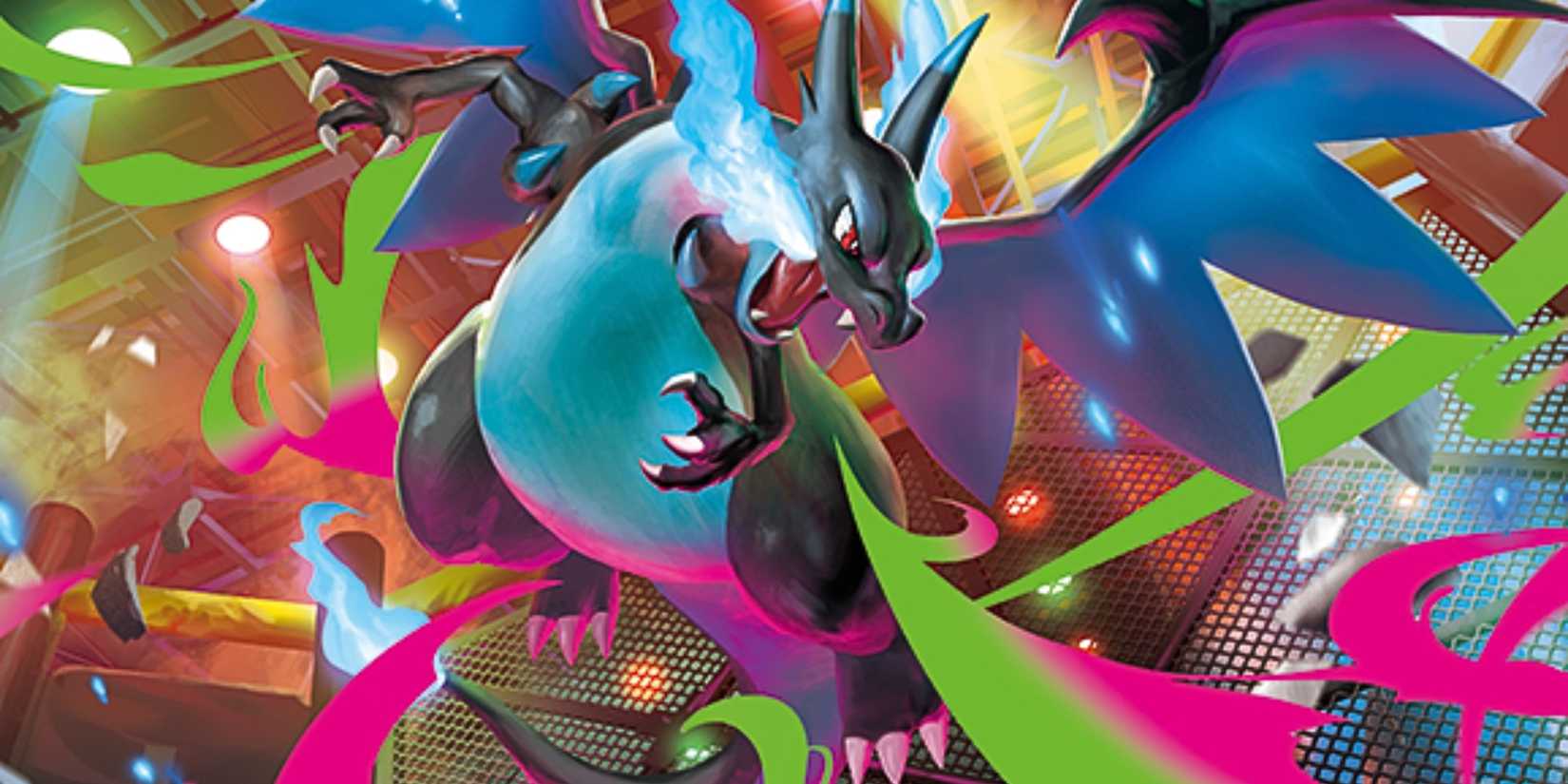 key artwork featuring Charizard for Pokemon TCG Phantasmal Flames
