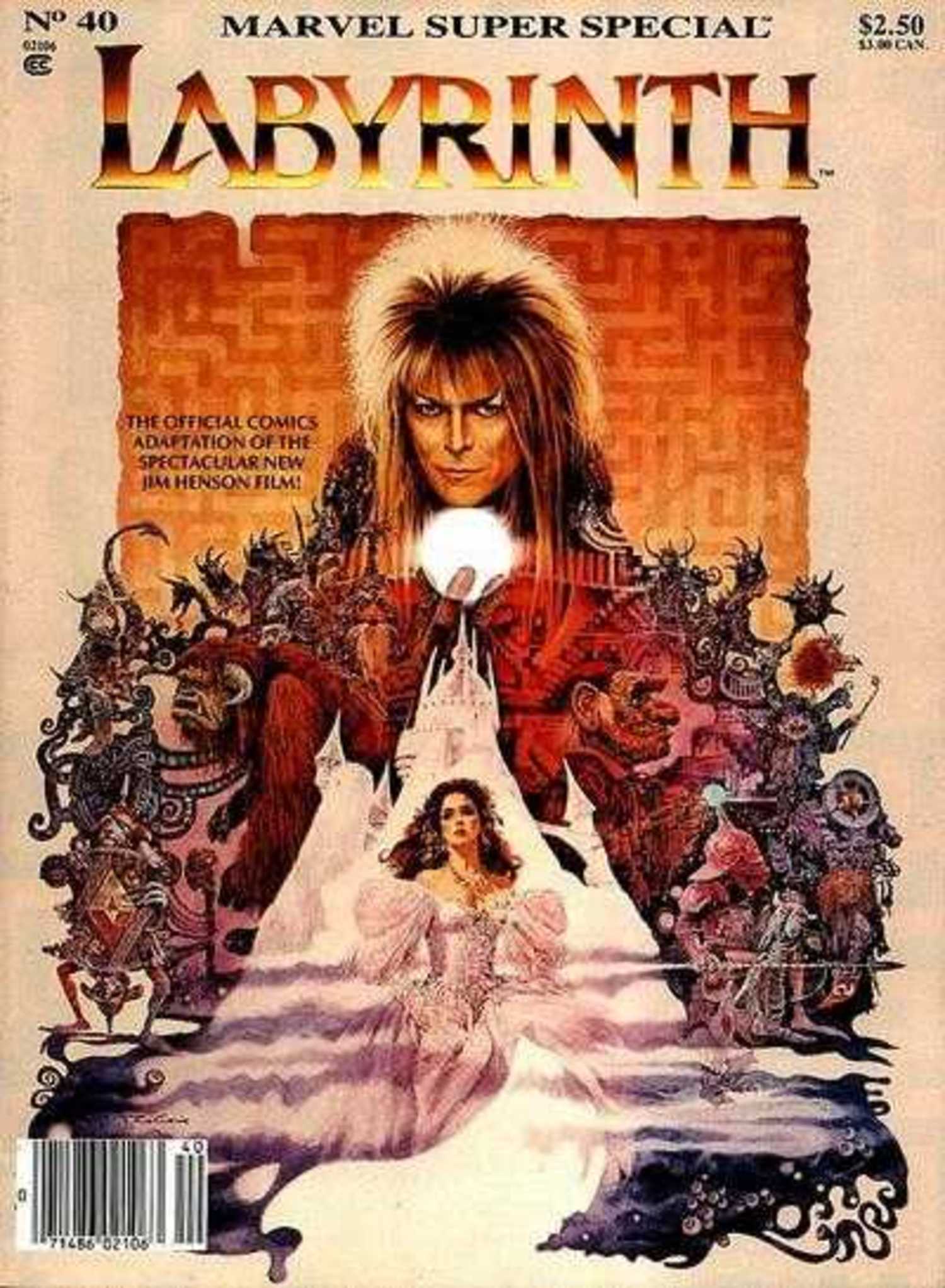 Labyrinth Marvel comic adaptation cover, featuring a variation on the film poster