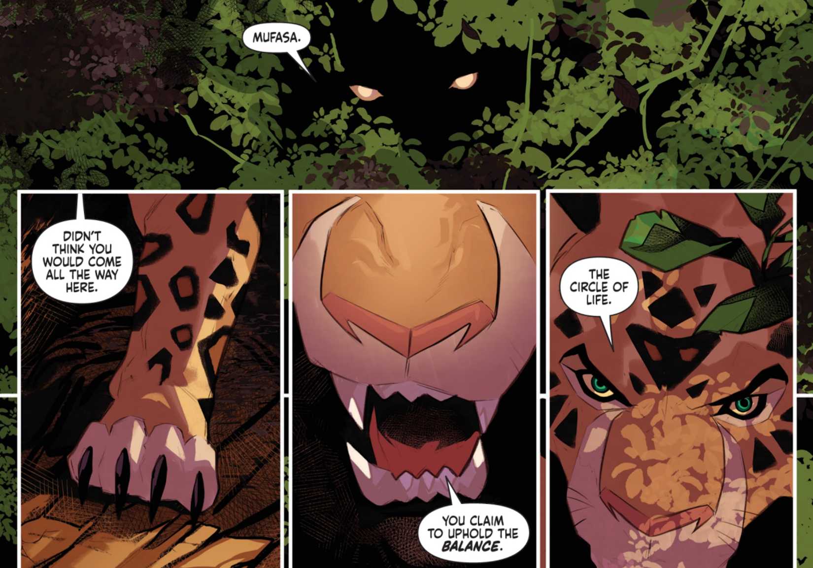 Leopard Accuses Mufasa of Hypocrisy in The Lion King Comic