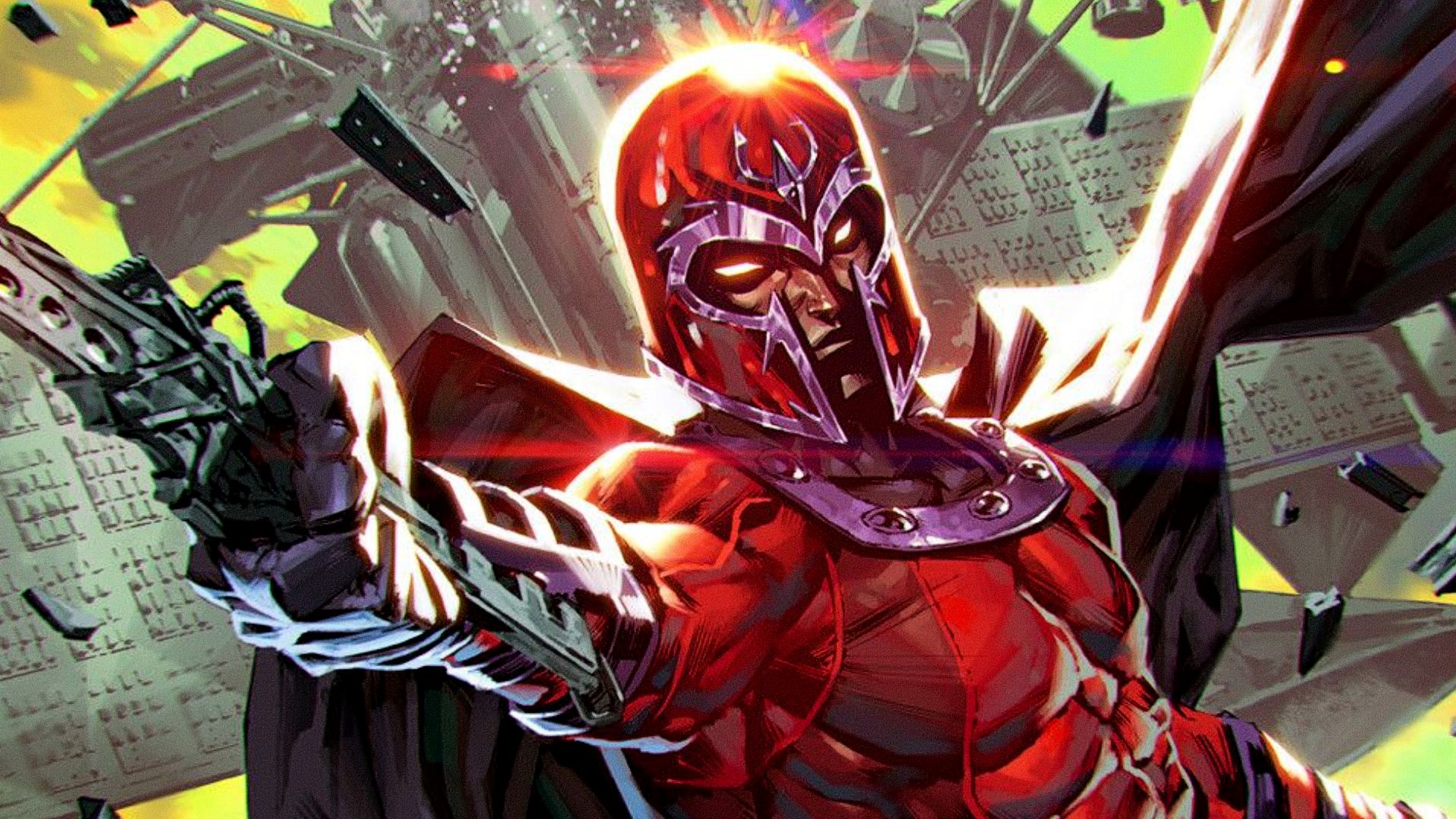 Magneto esercita il controllo sul metallo in Marvel X-Men comic cover