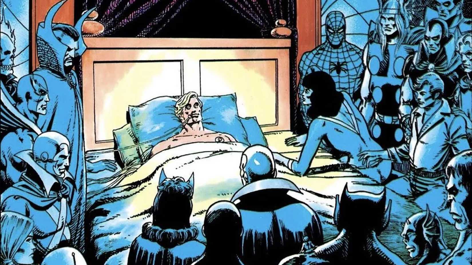 Mar-Vell morre cercado pelos heróis mais famosos da Marvel