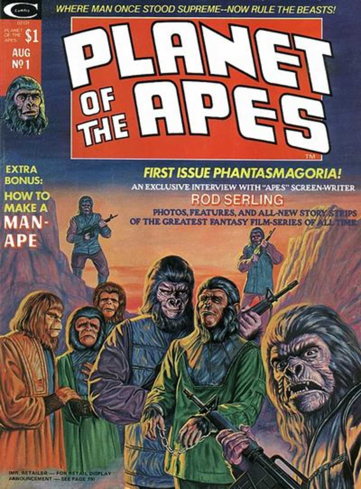 Marvel Planet of the Apes #1 cover, featuring apes holding rifles