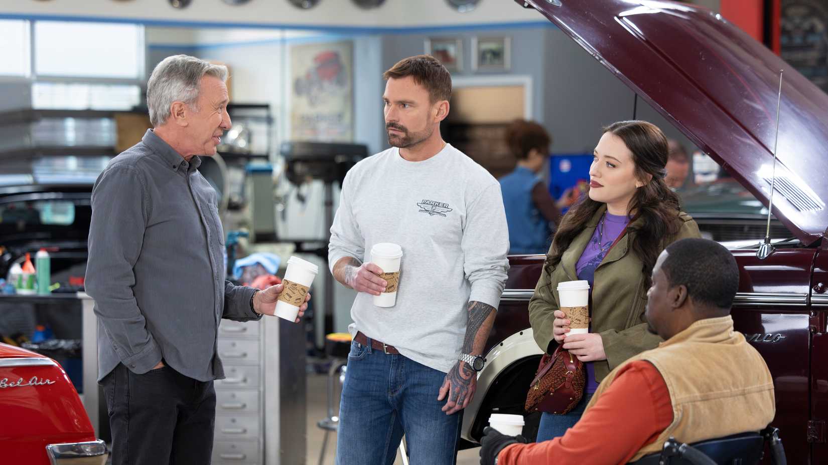 Matt, Gabe, Riley e Stitch em Shifting Gears.