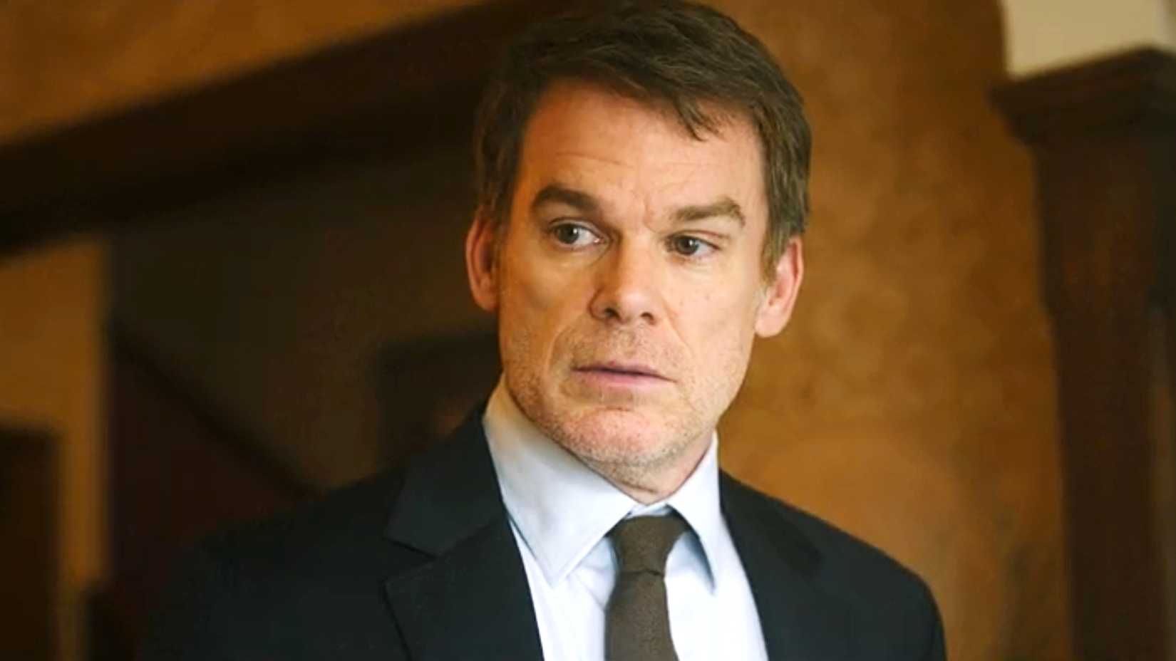Michael C. Hall as Dexter at a funeral in Dexter Resurrection season 1