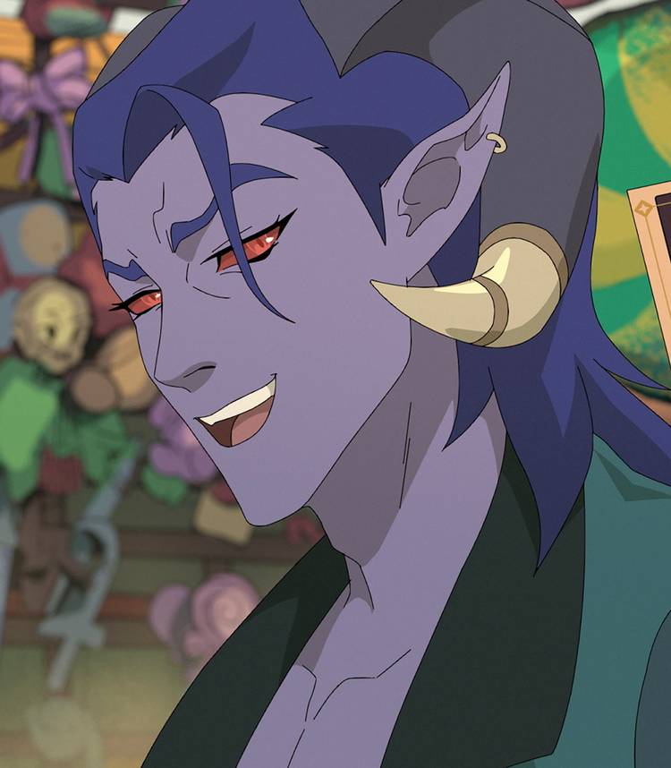 molly smiling smugly in front of a carnival stand in the mighty nein