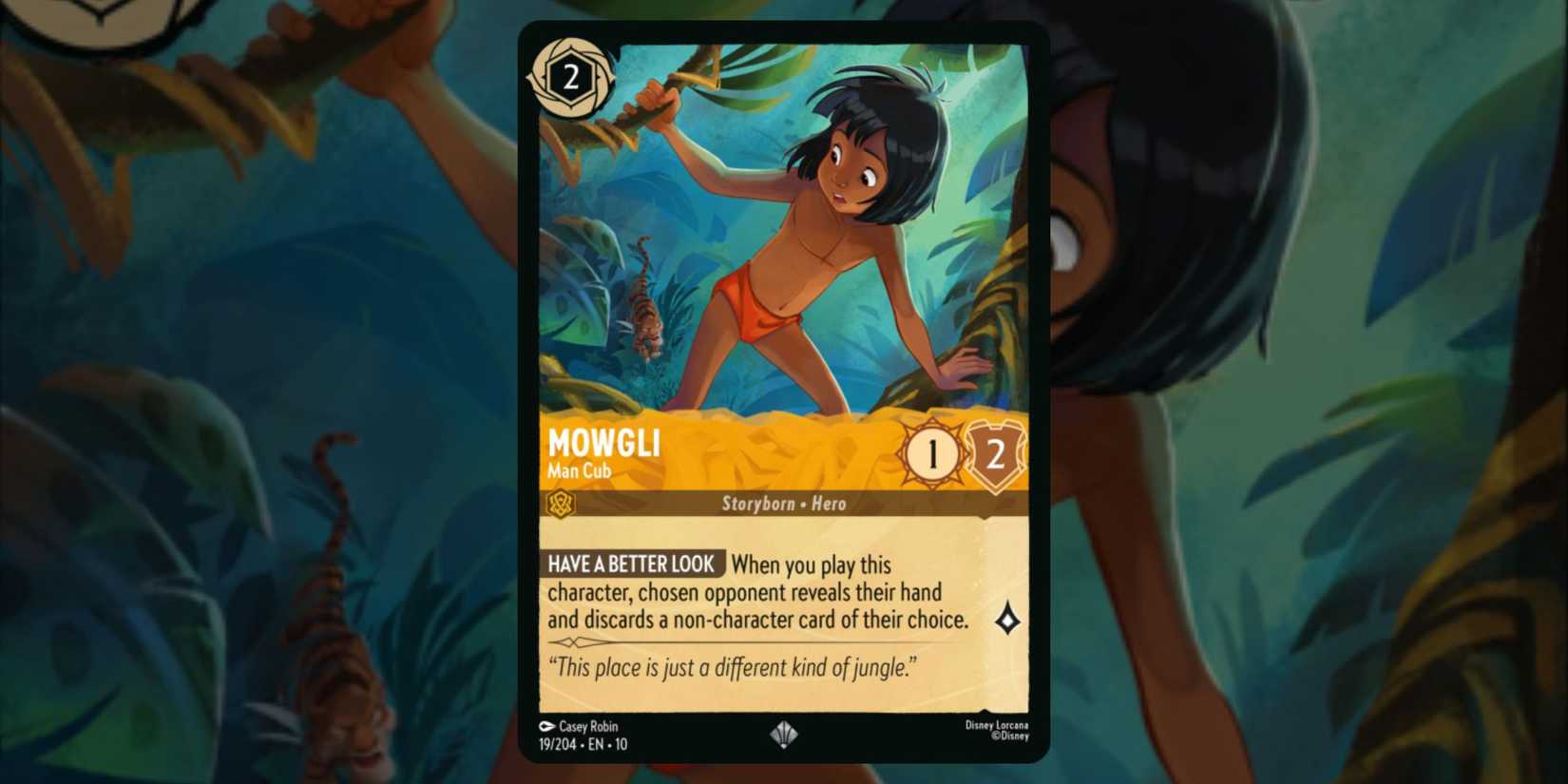 Mowgli Man Cub card 19 Disney Lorcana Whispers in the Well