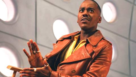 Ncuti Gatwa as the Fifteenth Doctor in the TARDIS in Doctor Who