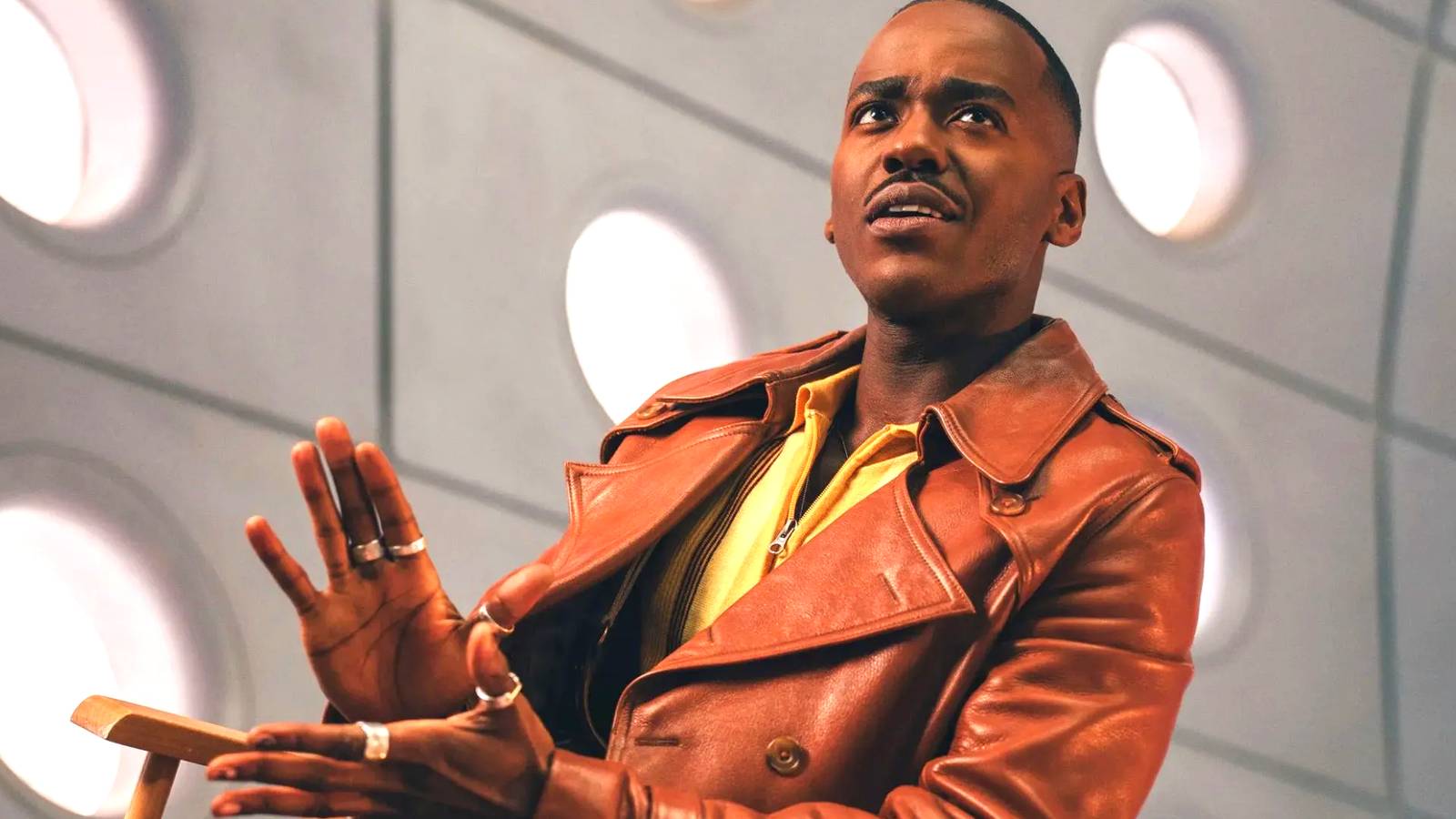 Ncuti Gatwa as the Fifteenth Doctor in the TARDIS in Doctor Who