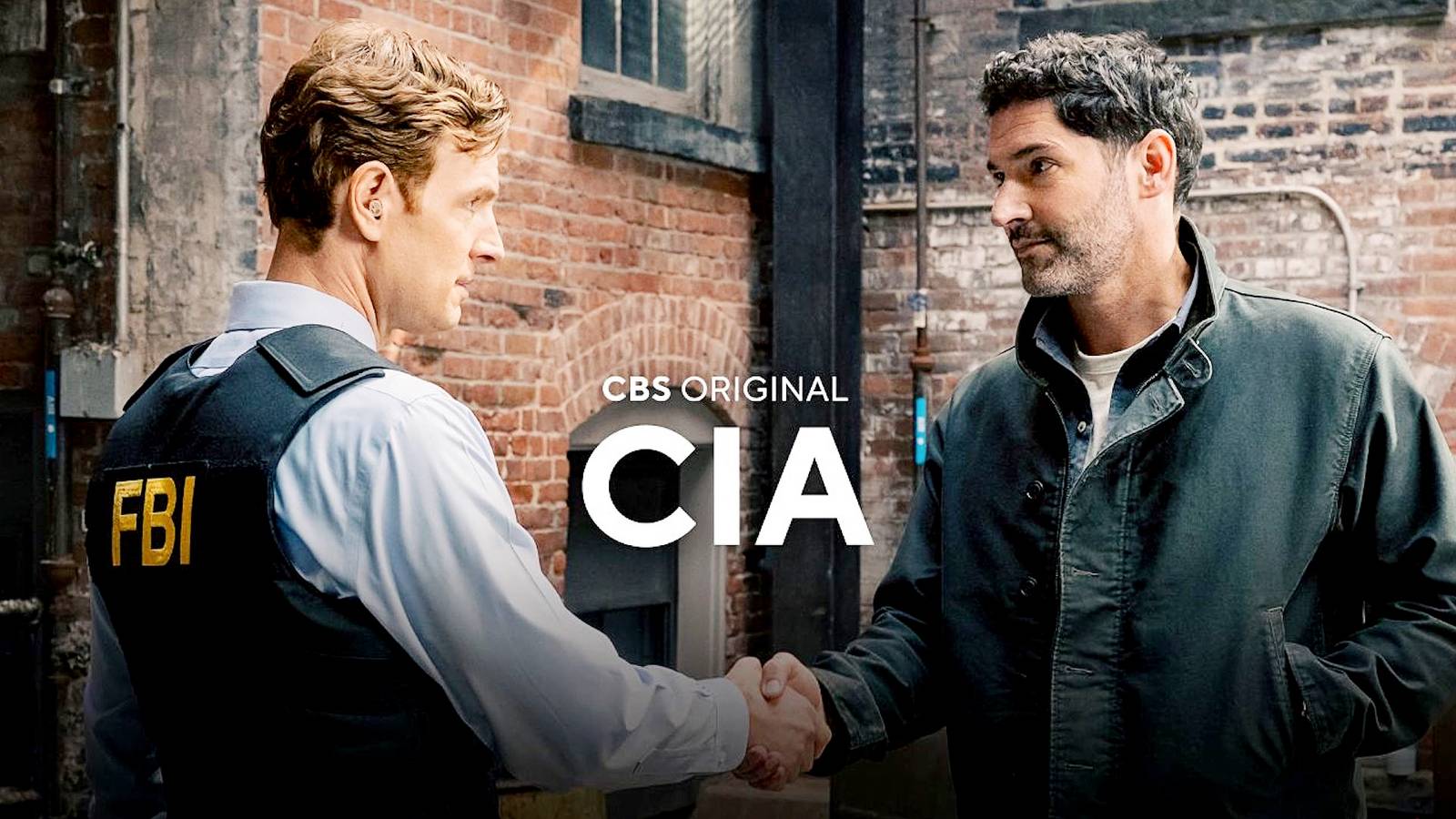 Nick Gehlfuss and Tom Ellis in CIA