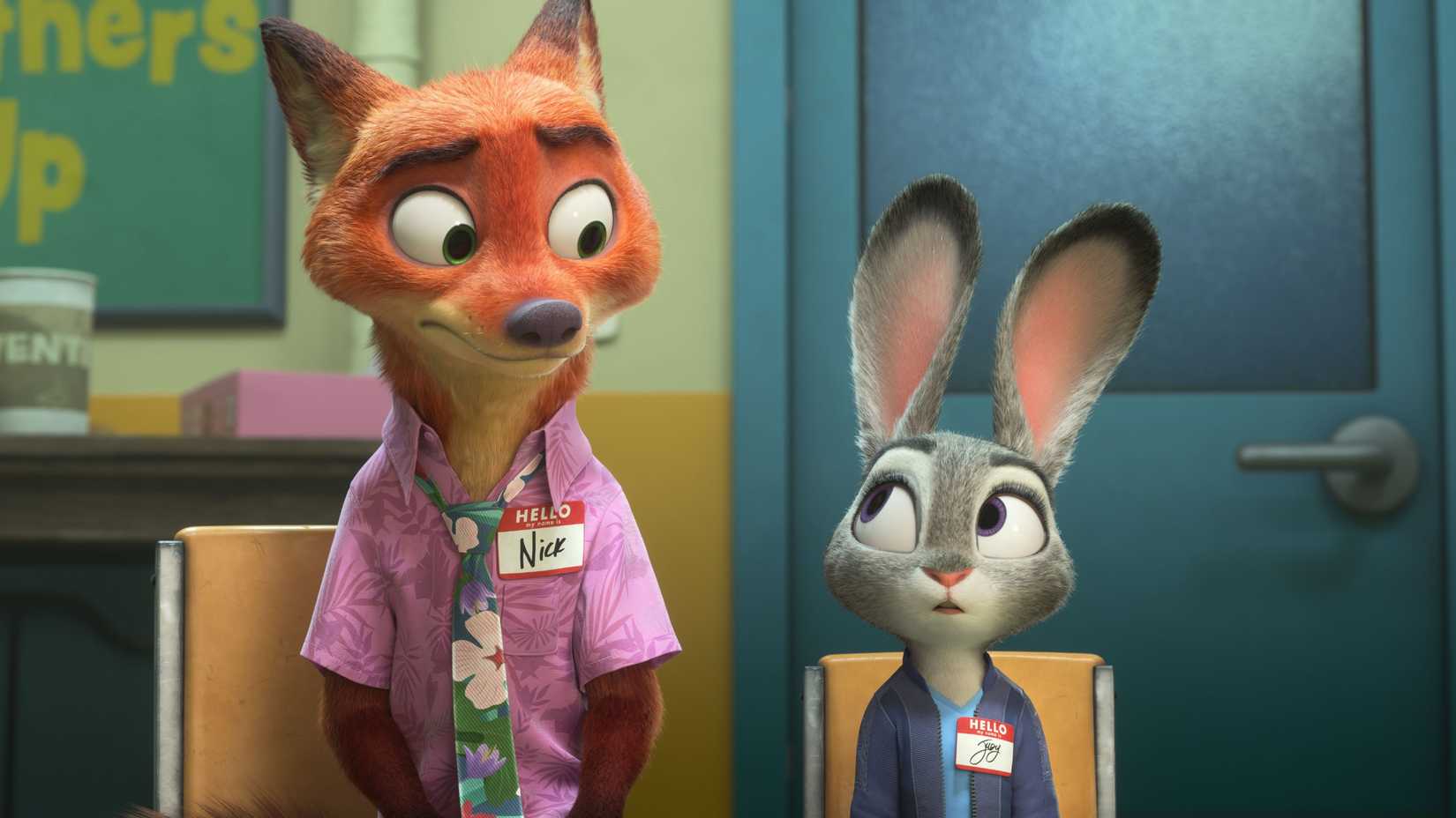 Nick Wilde e Judy Hopps em terapia de casal em Zootopia 2