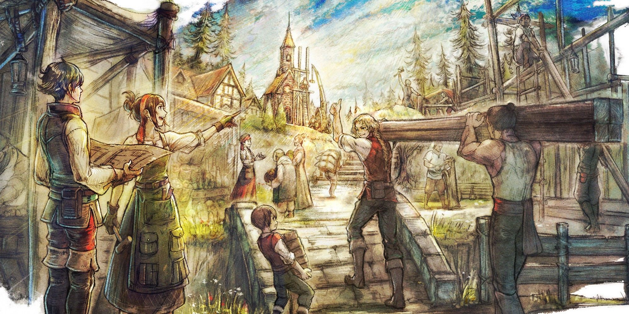 Arte ufficiale di Octopath Traveler 0