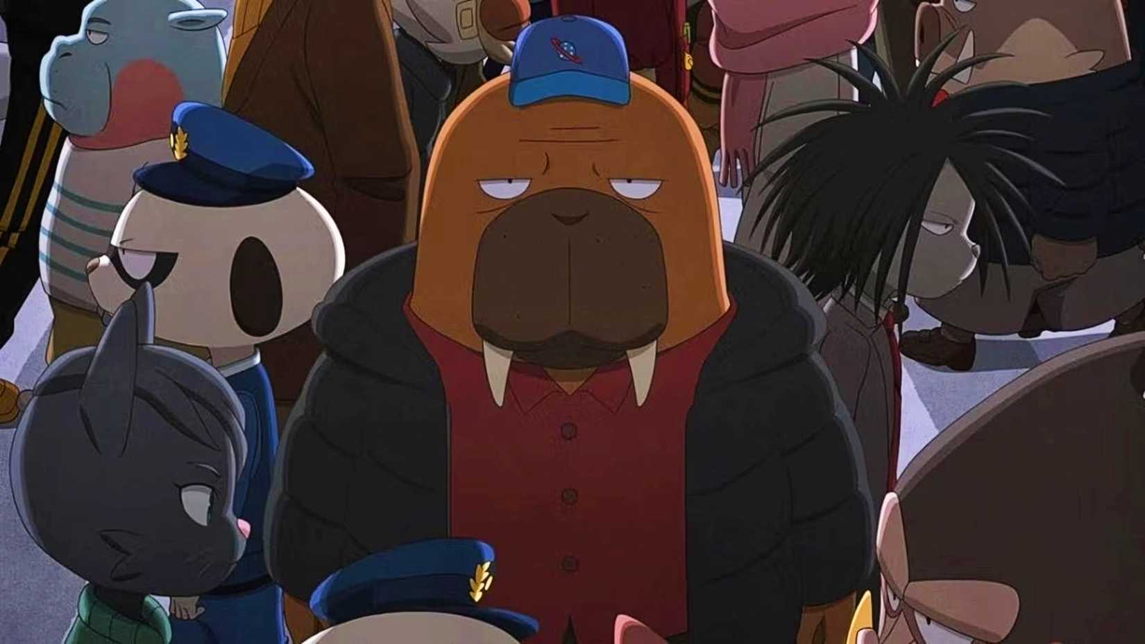 10 Best New-Gen Anime, Ranked 2 Hiroshi Odokawa standing in a crowd in Odd Taxi.