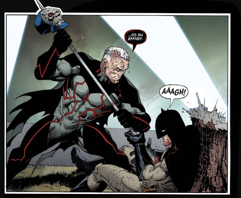 Omega Batman Killing Younger Batman in Last Knight on Earth