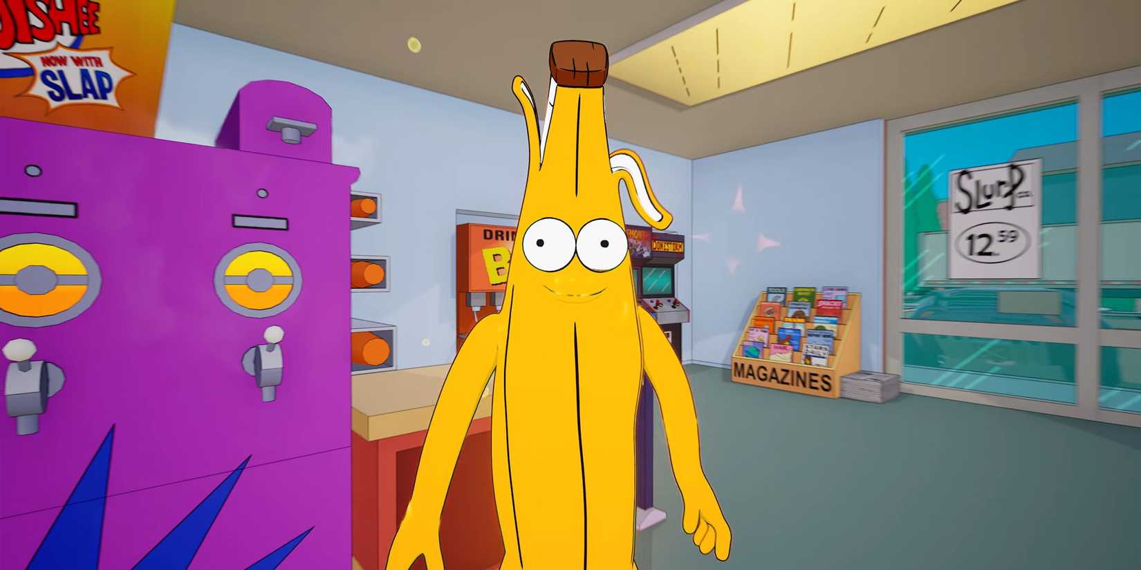 Peely in the Fortnite Simpsons event