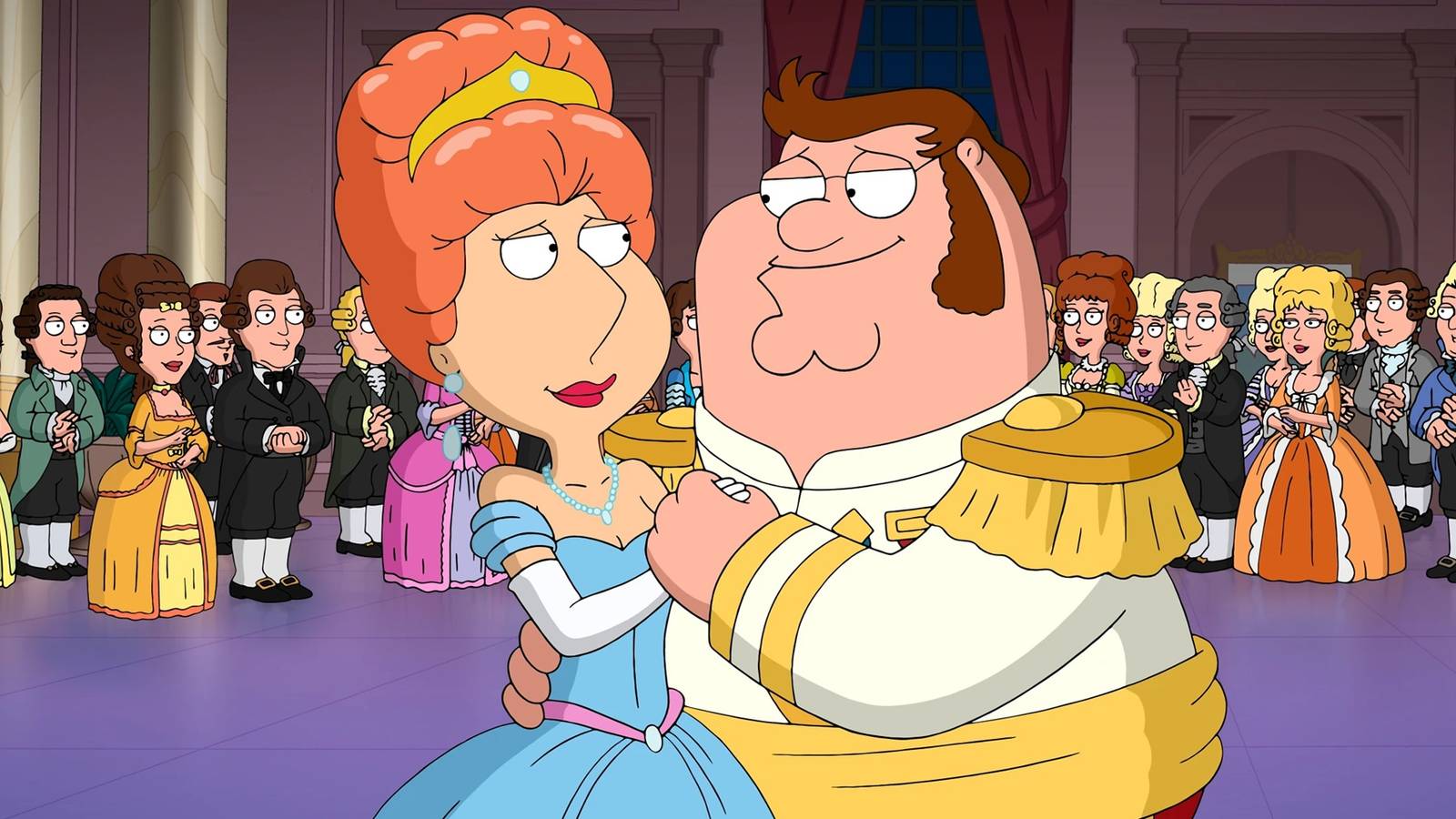 Peter and Lois as Cinderella and Prince Charming in Family Guy