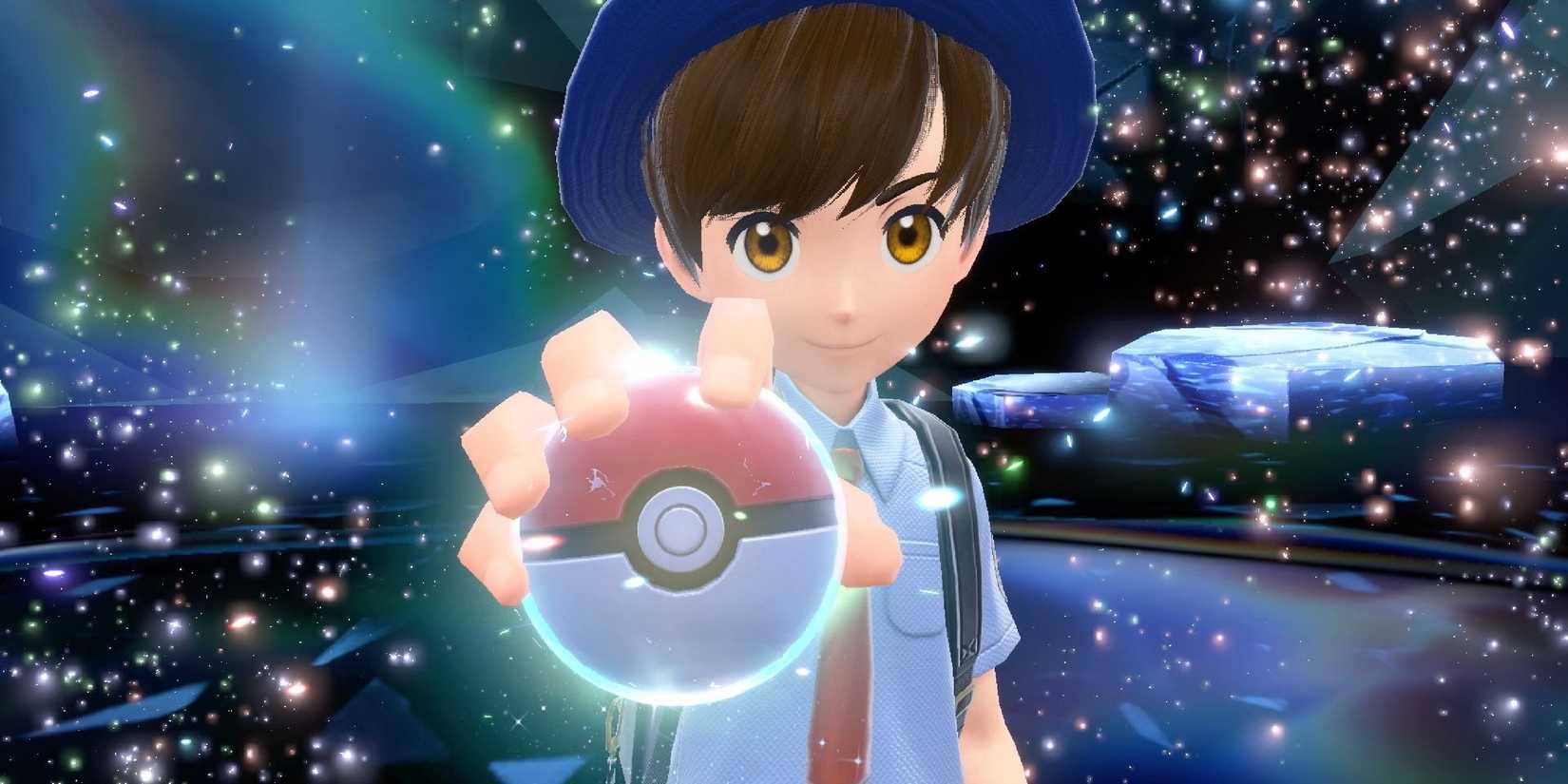 Pokemon scarlet and violet protagonist holding a pokeball