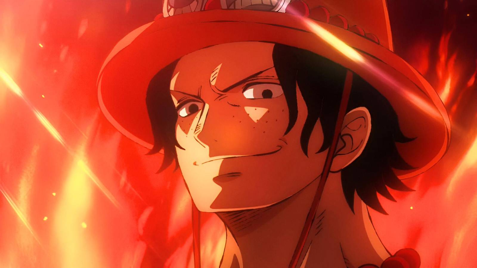 Portgas D. Ace seen smiling in One Piece anime